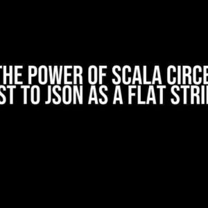 Unlock the Power of Scala Circe: Encode List to JSON as a Flat String